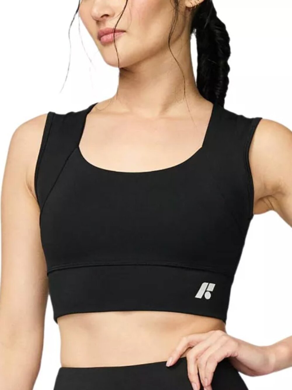 Forme Power Sports Bra Posture Correcting in Obsidian Black, size Medium